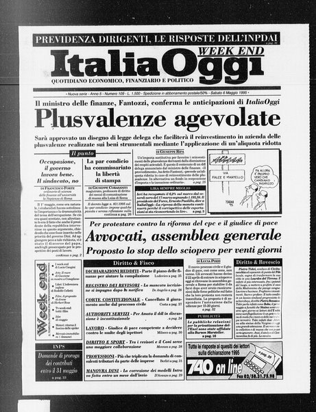 Italia oggi : quotidiano di economia finanza e politica